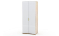 Шкаф 2х-дверный Римини 100х60х236 см. Купить шкаф в скандинавском стиле в цвете Дуб сонома / Белый матовый. 